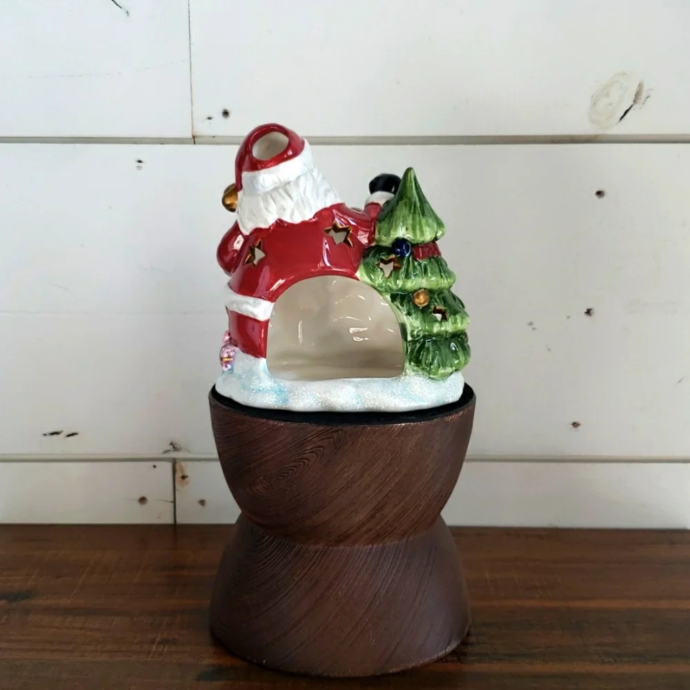 Santa 2001 Ceramic Tea Light Holder
